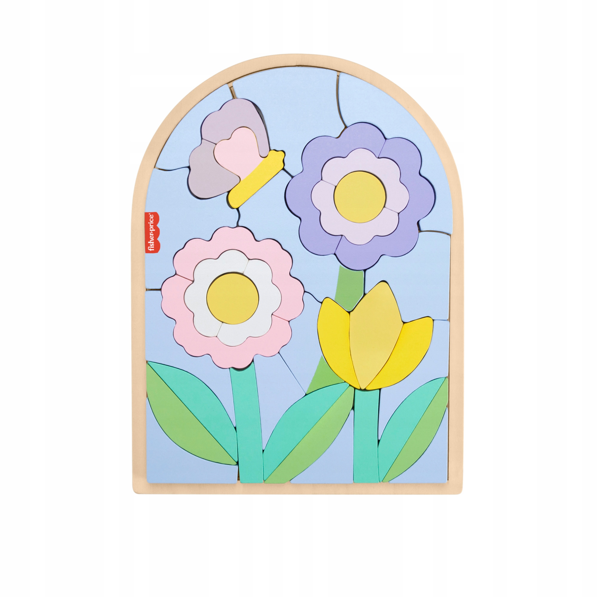 Fisher-Price Kvety Drevené puzzle bloky Sada 3+ kusov HXT97